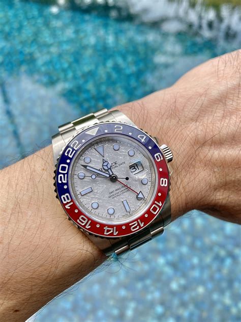 rolex gmt meteorite review|rolex gmt 2 pepsi meteorite.